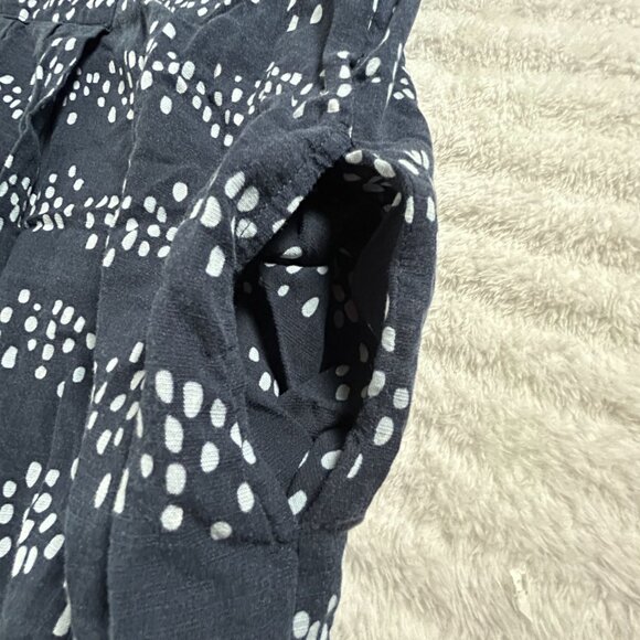 Orange Creek Womens Navy White Polka Dot Short Sleeve Button-Up Shirt Dress XL - Picture 9 of 11